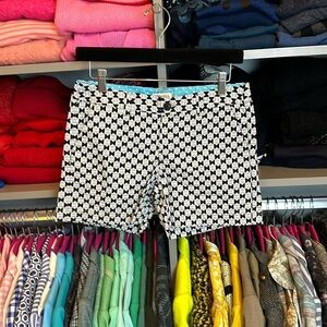 Merona white with black/gray print 5” shorts size 2